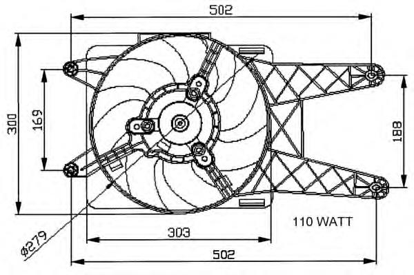 Difusor do radiador de esfriamento, montado com motor e roda de aletas Nissens 85138 preço, a partir de 80,02 USD