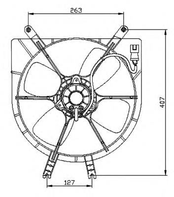 Compre 380723W1 Polcar Difusor do radiador de esfriamento, montado com motor e roda de aletas