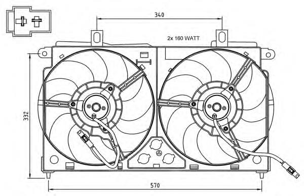 Difusor do radiador de esfriamento, montado com motor e roda de aletas NRF 47048 preço, a partir de 152,98 USD