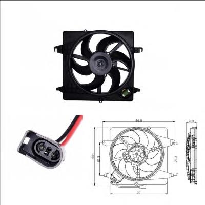 Difusor do radiador de esfriamento, montado com motor e roda de aletas Nissens 85027 preço, a partir de 68,10 USD