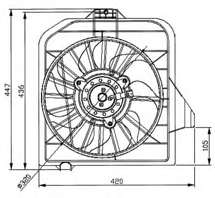 Compre 04809170AC Chrysler Ventilador elétrico de esfriamento montado (motor + roda de aletas) direito