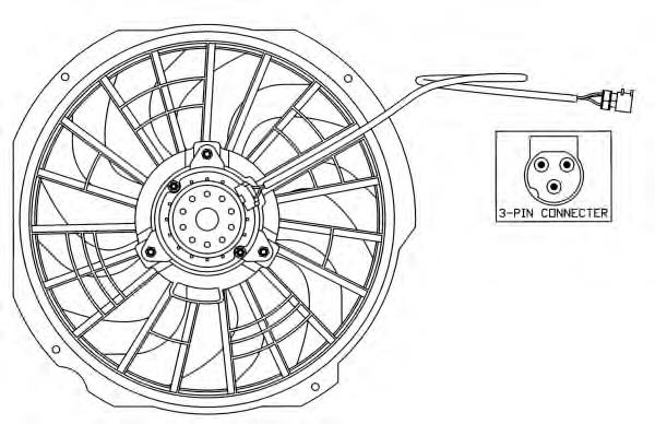 Difusor do radiador de aparelho de ar condicionado, montado com roda de aletas e o motor BMW 64508364093