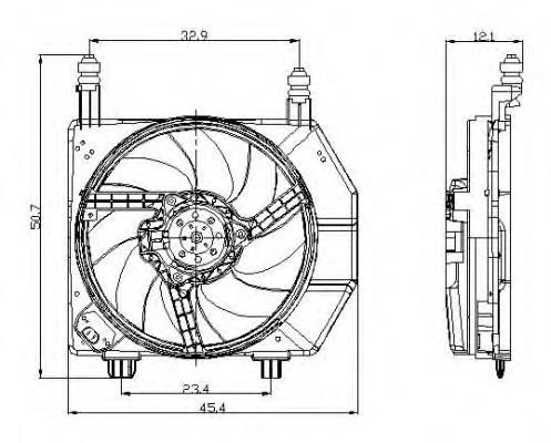 Difusor do radiador de esfriamento, montado com motor e roda de aletas NRF 47077 preço, a partir de 66,40 USD