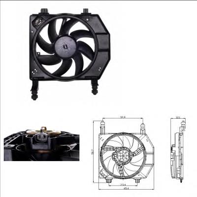 Compre 47077 NRF Difusor do radiador de esfriamento, montado com motor e roda de aletas