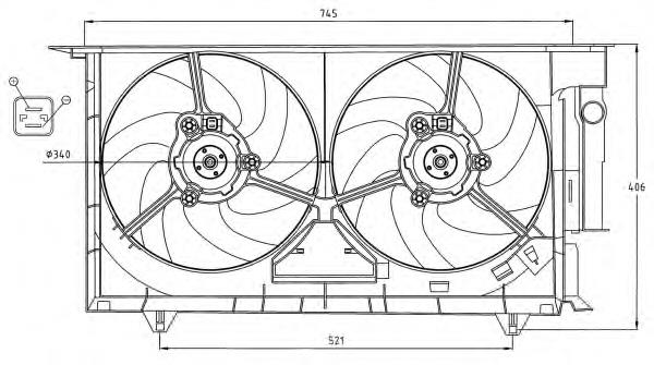 Difusor do radiador de esfriamento, montado com motor e roda de aletas NRF 47075 preço, a partir de 204,47 USD