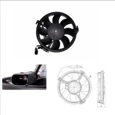 47208 NRF Ventilador elétrico de esfriamento montado (motor + roda de aletas)