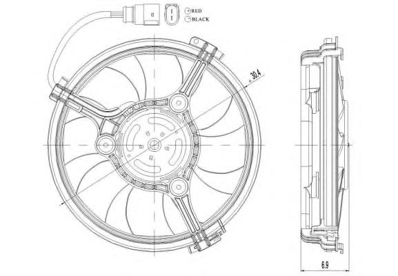 Ventilador elétrico de esfriamento montado (motor + roda de aletas) VAG 8D0959455N preço, a partir de 83,55 USD