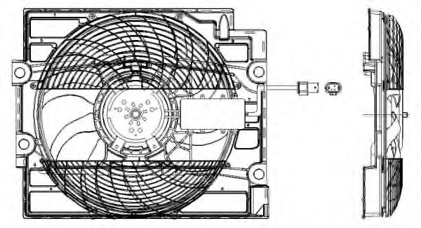 Compre 201623W3 Polcar Difusor do radiador de aparelho de ar condicionado, montado com roda de aletas e o motor