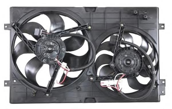 Compre 47059 NRF Difusor do radiador de esfriamento, montado com motor e roda de aletas