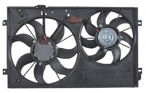 47394 NRF Difusor do radiador de esfriamento, montado com motor e roda de aletas