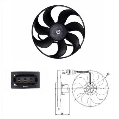 Ventilador elétrico de esfriamento montado (motor + roda de aletas) Diederichs DCL1211 preço, a partir de 74,35 USD