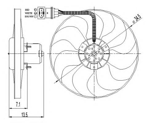 Ventilador elétrico de esfriamento montado (motor + roda de aletas) NRF 47397 preço, a partir de 78,97 USD