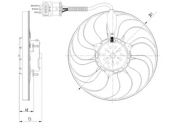 Ventilador (roda de aletas) do radiador de esfriamento NRF 47392 preço, a partir de 80,91 USD