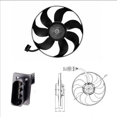 Compre 47393 NRF Ventilador (roda de aletas) do radiador de esfriamento