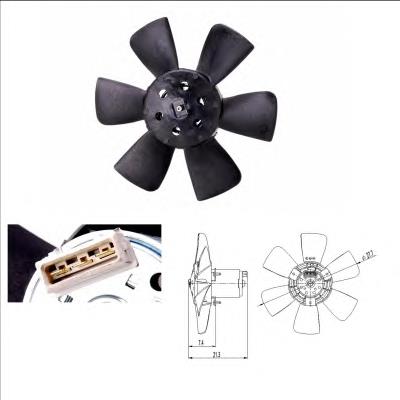 Compre 47391 NRF Ventilador elétrico de esfriamento montado (motor + roda de aletas)