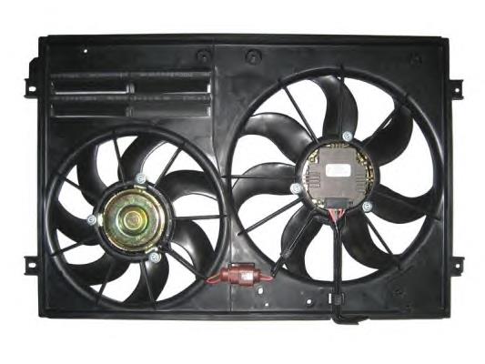 47387 NRF Difusor do radiador de esfriamento, montado com motor e roda de aletas