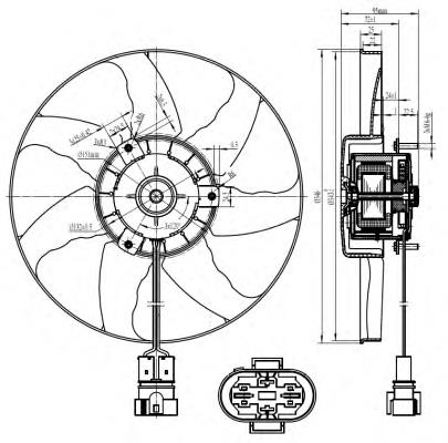Ventilador elétrico de esfriamento montado (motor + roda de aletas) NRF 47428 preço, a partir de 105,00 USD