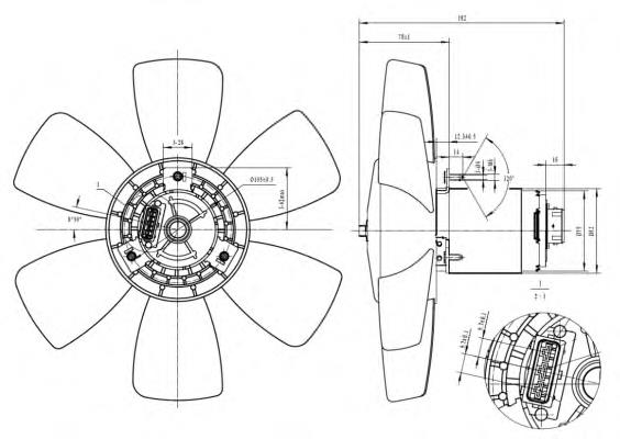 Ventilador elétrico de esfriamento montado (motor + roda de aletas) NRF 47429 preço, a partir de 55,78 USD