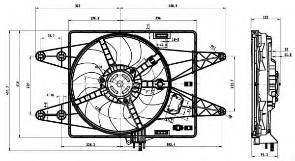 Difusor do radiador de esfriamento, montado com motor e roda de aletas NRF 47430 preço, a partir de 99,20 USD