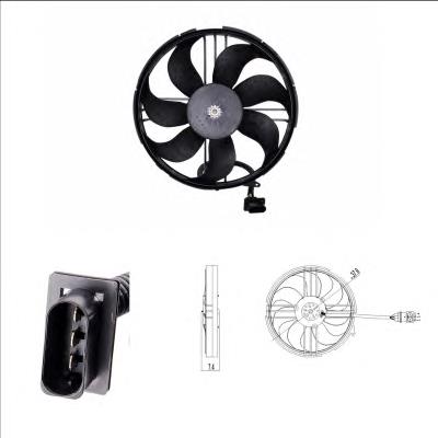 Ventilador elétrico de esfriamento montado (motor + roda de aletas) 85551 Nissens