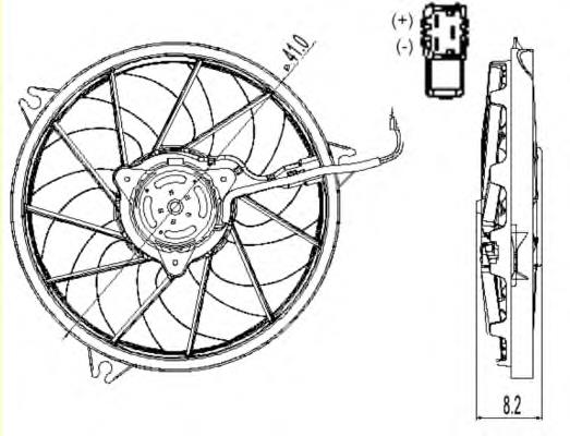 Compre 47324 NRF Ventilador elétrico de esfriamento montado (motor + roda de aletas)