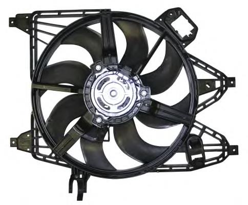 47365 NRF Difusor do radiador de esfriamento, montado com motor e roda de aletas