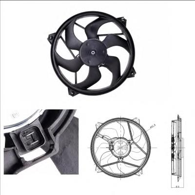 Ventilador elétrico de esfriamento montado (motor + roda de aletas) 47348 NRF
