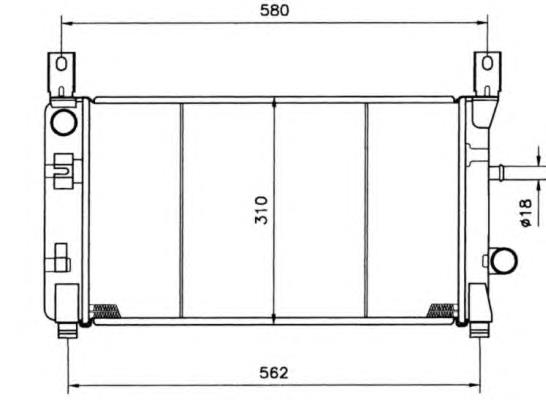 Radiador de esfriamento de motor 6791562 Ford
