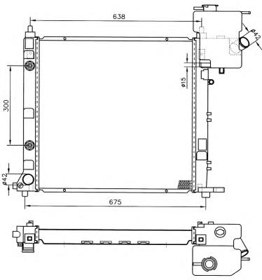 6385012801 Mercedes Radiador de esfriamento de motor
