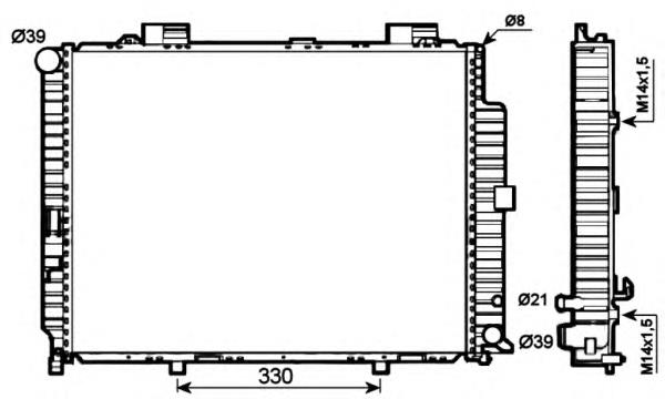 Radiador de esfriamento de motor NRF 50575