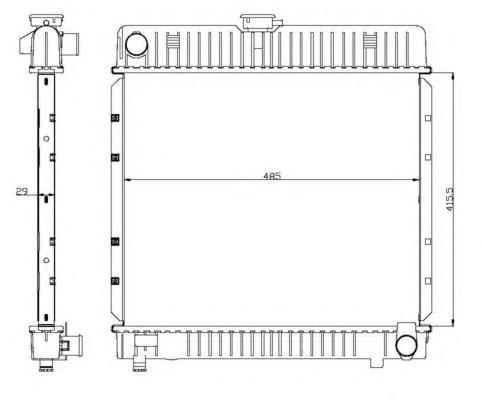 1235003903 Mercedes Radiador de esfriamento de motor