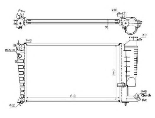Radiador de esfriamento de motor Nissens 61252A preço, a partir de 107,39 USD