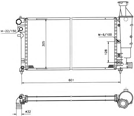Radiador de esfriamento de motor 50421 NRF