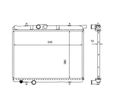 Radiador de esfriamento de motor 63808 Nissens