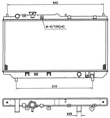Radiador de esfriamento de motor ZL0115200D Mazda
