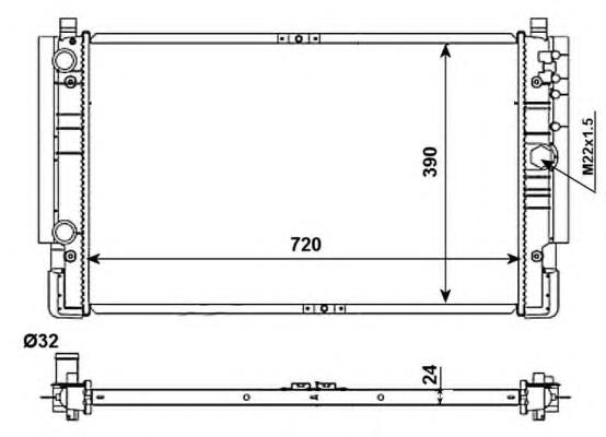 Radiador de esfriamento de motor NRF 509515