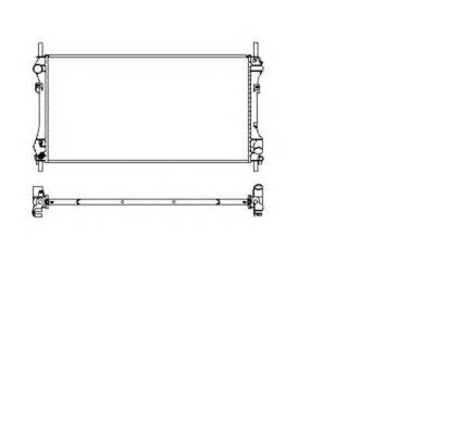 Radiador de esfriamento de motor 509697 NRF