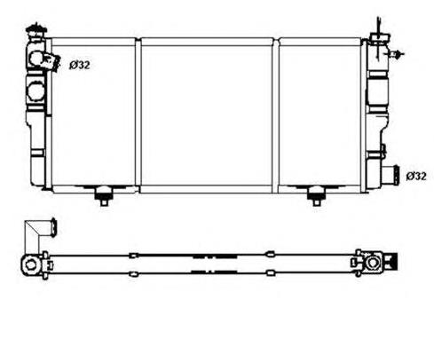 Radiador de esfriamento de motor 730018 VALEO