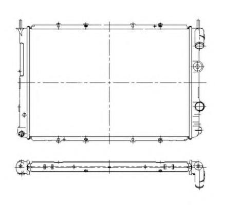 Radiador de esfriamento de motor 509503 NRF