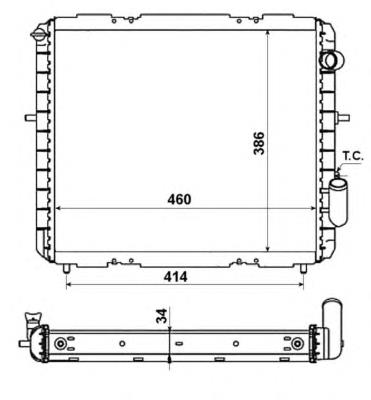 Radiador de esfriamento de motor 180610N Dasis
