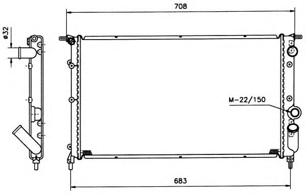 Radiador de esfriamento de motor 026184 Cautex