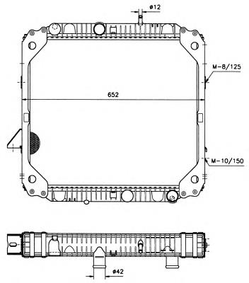 Radiador de esfriamento de motor NRF 503474