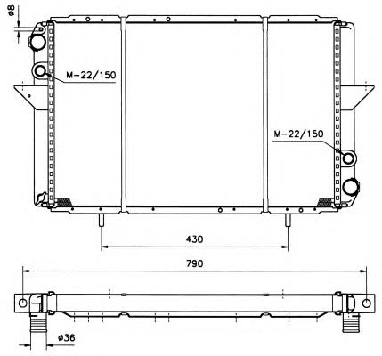 Radiador de esfriamento de motor Renault (RVI) 7700745110 preço, a partir de 331,33 USD