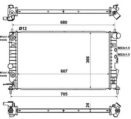 Radiador de esfriamento de motor Opel 1300160 preço, a partir de 55,37 USD