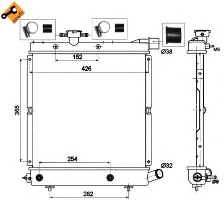 Radiador de esfriamento de motor 4546407 Chrysler