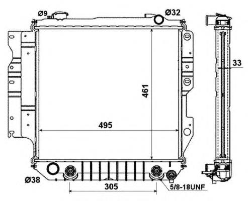 50315 NRF Radiador de esfriamento de motor