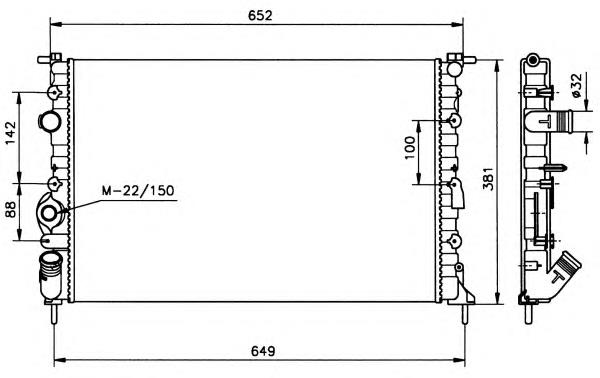 Compre 7700424035 Renault (RVI) Radiador de esfriamento de motor