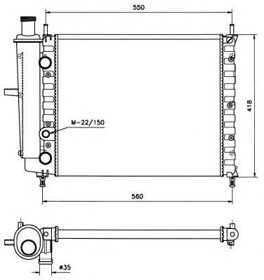 0007776508 Fiat/Alfa/Lancia Radiador de esfriamento de motor