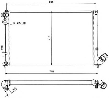 Radiador de esfriamento de motor Nissens 63738 preço, a partir de 124,86 USD