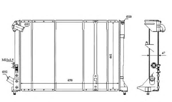 731129 VALEO Radiador de esfriamento de motor